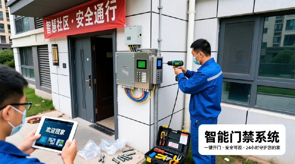 重庆小区楼宇对讲门禁系统如何安装？